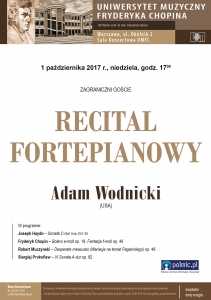 Recital fortepianowy Adama Wodnickiego