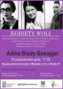 „Kobiety Woli” – Adina Blady-Szwajger