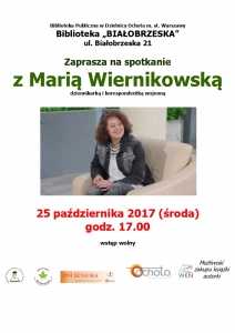 Spotkanie z Marią Wiernikowską 