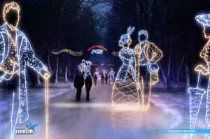 Nocny wesoły spacer po Łazienkach Królewskich ze świątecznymi iluminacjami