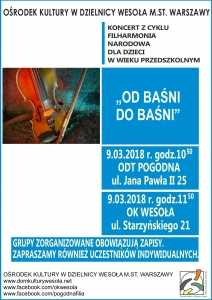 Koncert Filharmonii Narodowej dla dzieci w wieku przedszkolnym pt. „Od baśni do baśni”