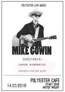 ROCKABILLY / WESTERN SWING EVENING ! MIKE GOWIN & JAKUB WYBRANIEC