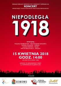 Koncert poświęcony 100-leciu odzyskania przez Polskę Niepodległości - Niepodległa 1918