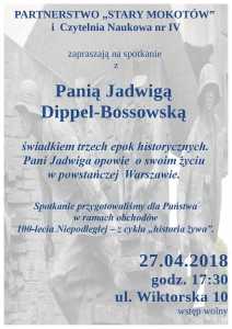 Spotkanie z Panią Jadwigą Dippel-Bossowską