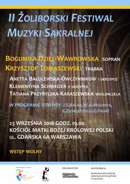Koncert w ramach II Żoliborskiego Festiwalu Muzyki Sakralnej