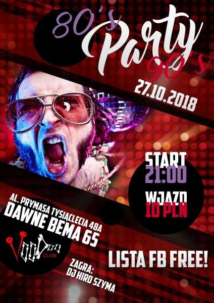 80's/90's Party (lista FB free)