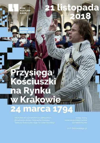 Przysięga Kościuszki na Rynku w Krakowie 24.03.1794