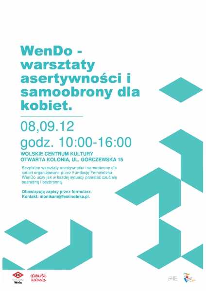WenDo - warsztaty asertywności i samoobrony dla kobiet.