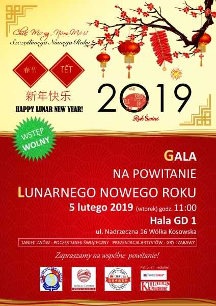 Gala na Powitanie Nowego Roku Lunarnego 2019 - Roku Świni