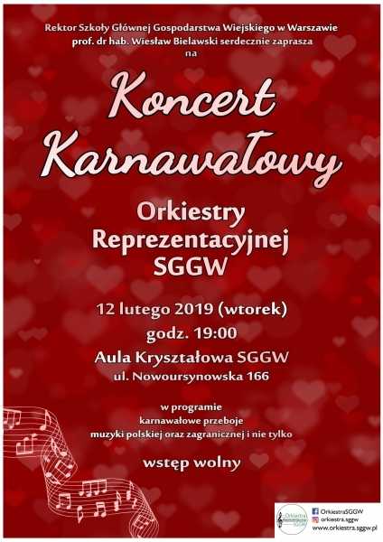 Koncert Karnawałowy Orkiestry Reprezentacyjnej SGGW