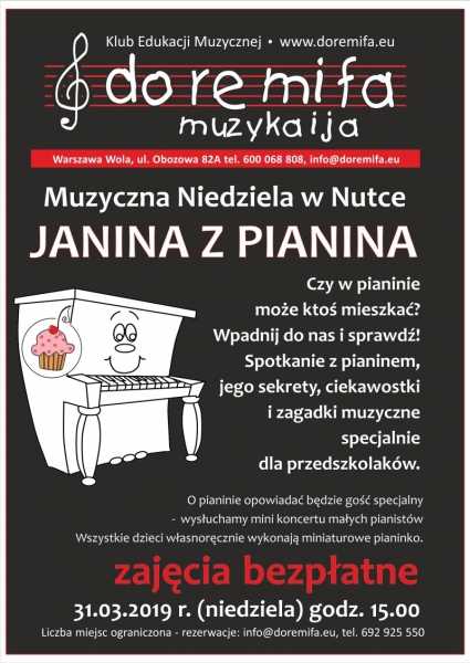 Janina z pianina - warsztaty-koncert dla dzieci