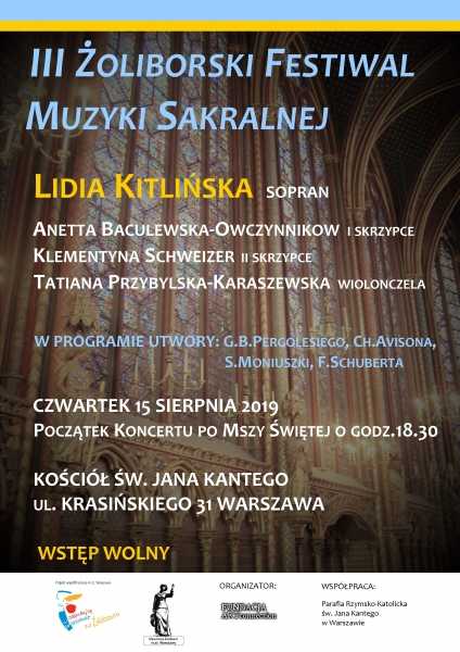 III Żoliborski Festiwal Muzyki Sakralnej - koncert kameralny