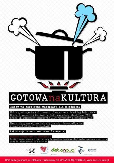 Bezpłatne warsztaty kulinarne dla młodzieży 11+ GOTOWAnaKULTURA