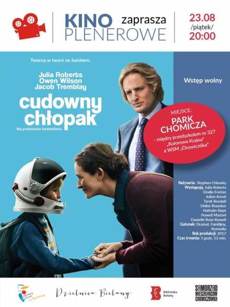 Kino Plenerowe - 'Cudowny Chłopak' w Parku Chomicza