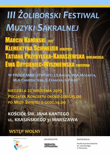 III Żoliborski Festiwal Muzyki Sakralnej