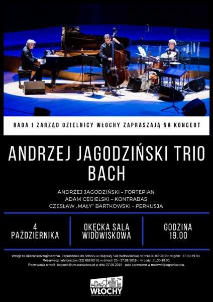 Koncert Andrzej Jagodziński TRIO - BACH 