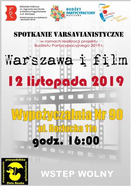 "Warszawa i film". Spotkanie z varsavianistą 