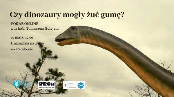 Czy dinozaury mogły żuć gumę? Pokaz online z dr hab. Tomaszem Sulejem