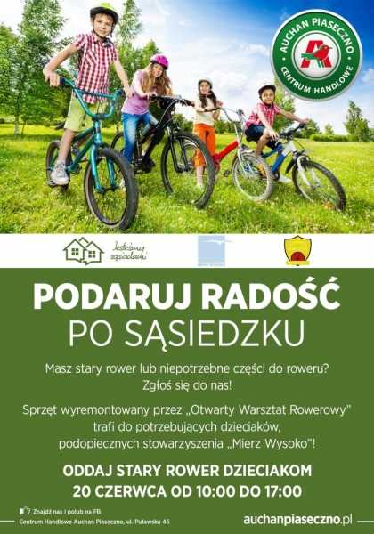 Przynieś stary rower i podaruj radość