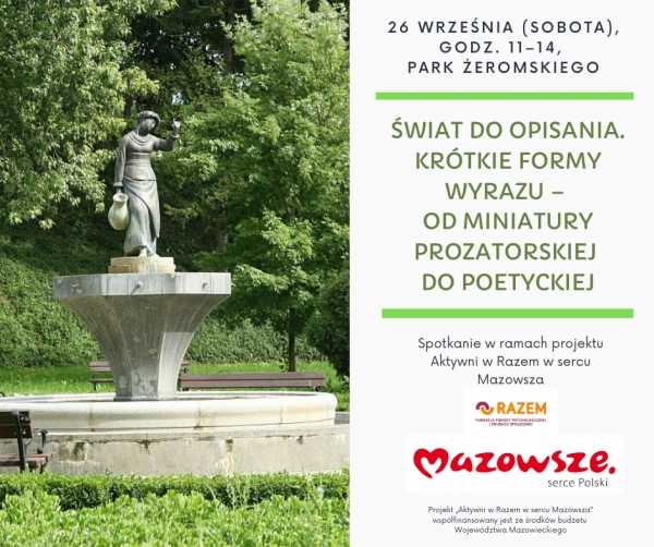 Świat do opisania. Krótkie formy wyrazu – od miniatury prozatorskiej do poetyckiej