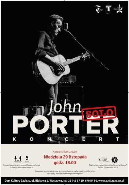 Koncert live stream: John Porter SOLO