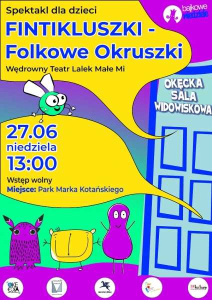 Spektakl dla dzieci "Fintikluszki - Folkowe Okruszki" Wędrownego Teatru Lalek Małe Mi