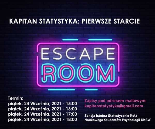 Escape Room – Kapitan Statystyka: Pierwsze starcie