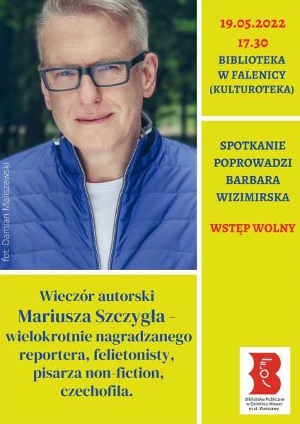 Spotkanie autorskie z Mariuszem Szczygłem w Bibliotece Wawerskiej