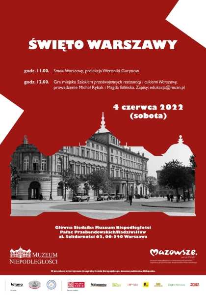 Święto Warszawy. Prelekcja "Smaki Warszawy" i gra miejska "Szlakiem przedwojennych restauracji i cukierni Warszawy"