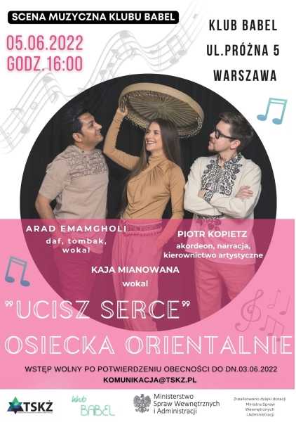 Scena Muzyczna Klubu Babel: Ucisz Serce – Osiecka Orientalnie -  zespół SENTIDO