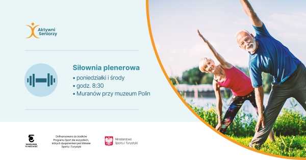 Bezpłatne zajęcia dla seniorów na siłowni plenerowej przy muzeum Polin