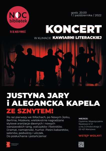 Koncert "ZE SZNYTEM" Justyny Jary z zespołem Alegancka Kapela