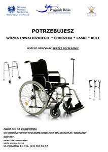 Wózki dla Białołęki - bezpłatne wózki inwalidzkie, chodziki, laski, kule