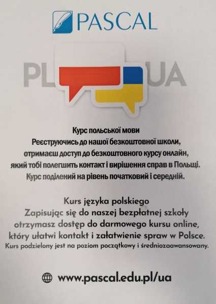Darmowy kurs języka polskiego dla osób z Ukrainy