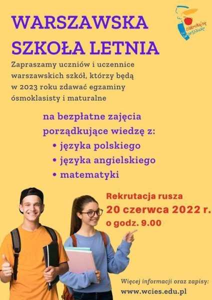 Warszawska Szkoła Letnia 2022 - zapisy