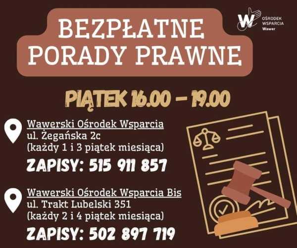 Bezpłatne porady prawne dla mieszkańców Wawra