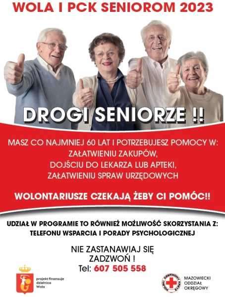 Kolejna edycja programu „Wola i PCK Seniorom”