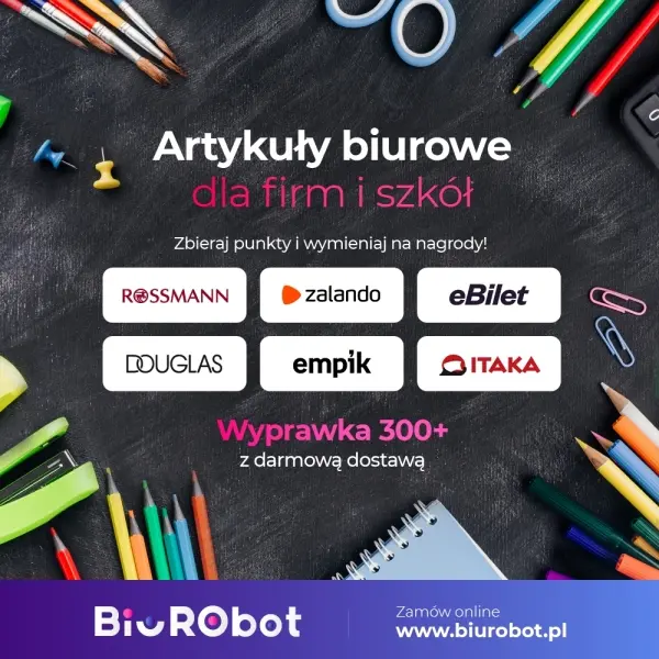 Kupuj w Biurobot Warszawa i wymieniaj punkty na karty do Empik, Zalando, Douglas.