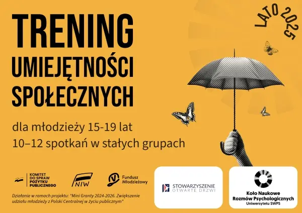Bezpłatny Trening Umiejętności Społecznych dla młodzieży (15–19 lat)