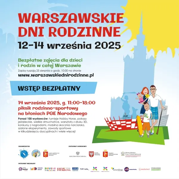 Warszawa zamieni się w wielki plac zabaw – 19. Warszawskie Dni Rodzinne już we wrześniu!