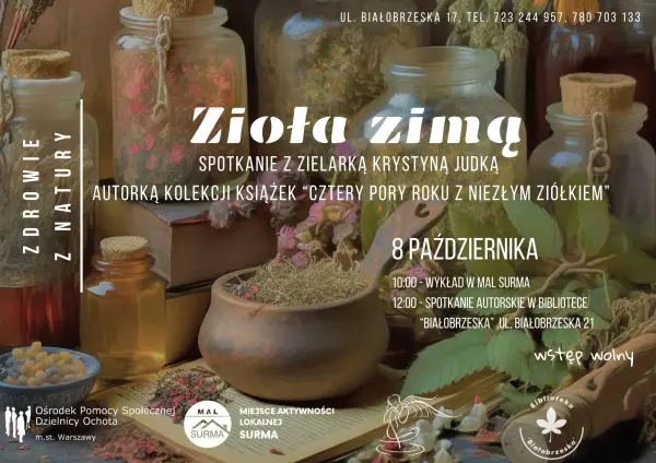 „Zioła zimą” | Spotkanie z zielarką Krystyną Judką