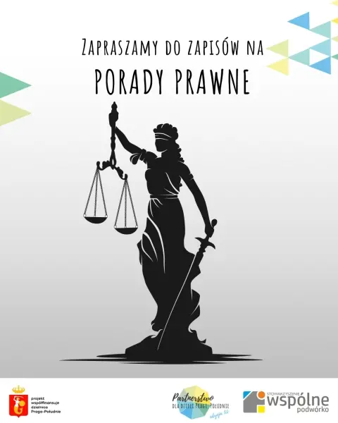 Bezpłatne konsultacje prawne (dla rodziców dzieci 6-18 lat, nauczycieli i osób pracujących z dziećmi na terenie rewitalizowanym Pragi Południe)