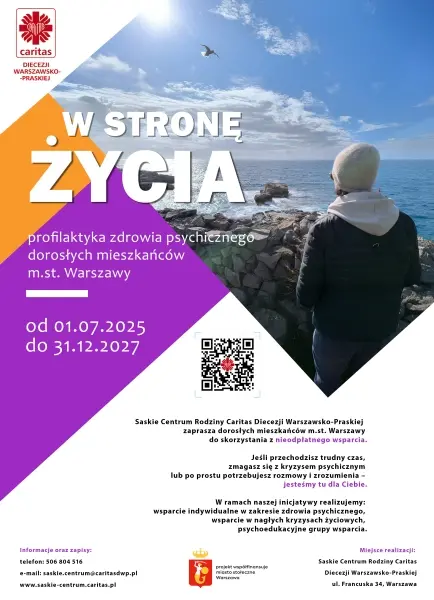 W STRONĘ ŻYCIA - profilaktyka zdrowia psychicznego  dorosłych mieszkańców  m.st. Warszawy