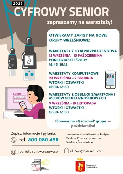 Warsztaty ze smartfona i mediów społecznościowych dla seniorów Cyfrowy Senior