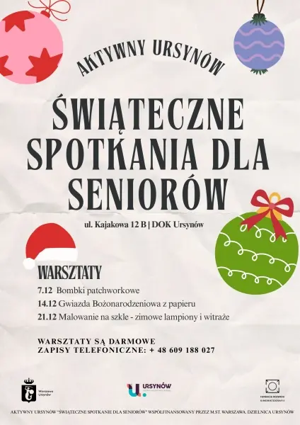 Świąteczne spotkanie dla Seniorów | gwiazda bożonarodzeniowa z papieru