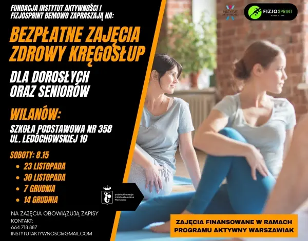 Bezpłatne zajęcia zdrowy kregosłup 