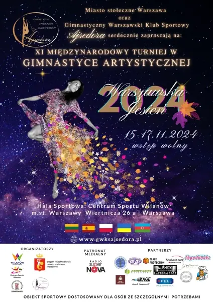 XI Międzynarodowy Turniej w Gimnastyce Artystycznej "Warszawska Jesień 2024"