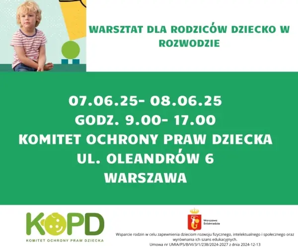 Warsztaty dla rodziców "Dziecko w rozwodzie"