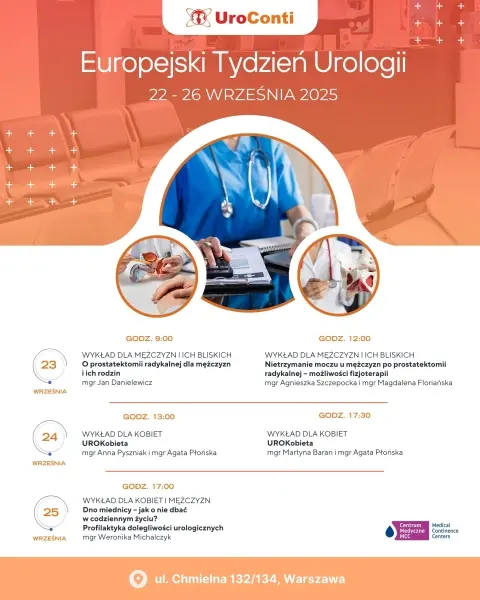 Porozmawiajmy o zdrowiu urologicznym - bezpłatne spotkania z okazji Europejskiego Tygodnia Urologii 2025