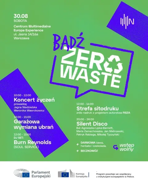 BĄDŹ ZERO WASTE - Radio Nowy Świat x KE x PE - Koncert życzeń | Silent disco | Wymiana garażowa